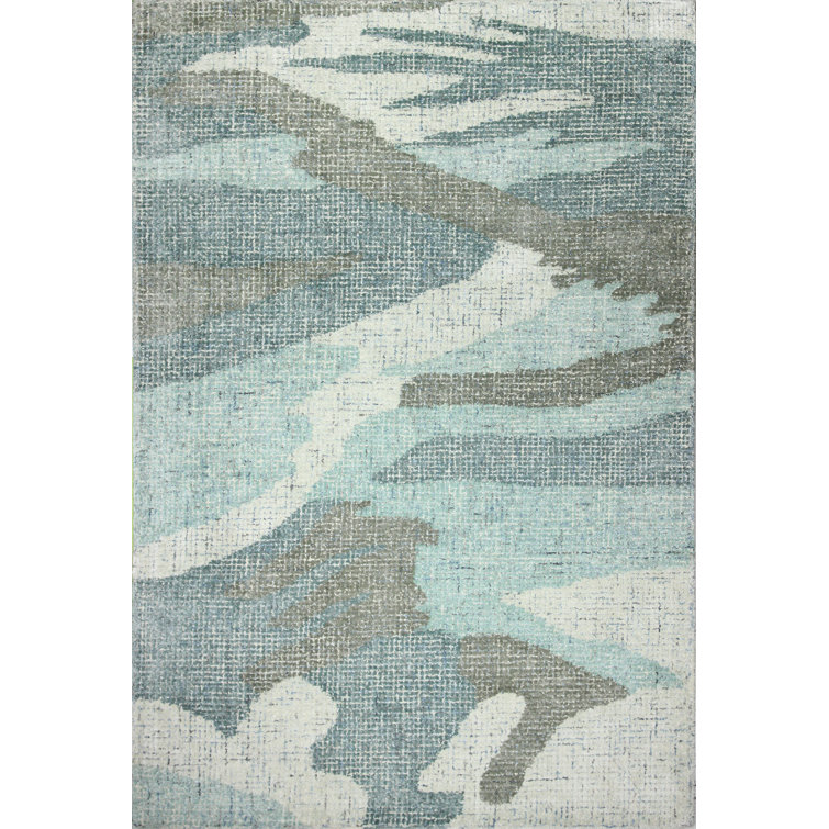 Latitude Run® Chirstine Abstract HandTufted Blue Area Rug Wayfair